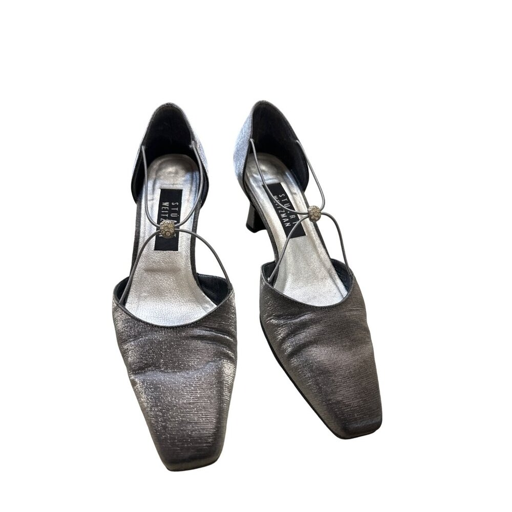 Stuart Weitzman Dark Gray Shoes Block Heels Of 2.… - image 1